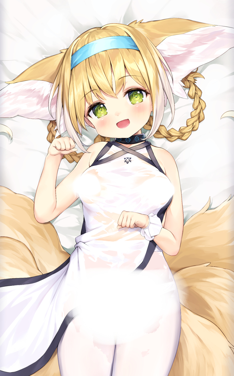 スズラン(アークナイツ) 「宣伝で～す 僕の描いたスズランの抱き枕カバーが販売される事になりました! 成人向」|🐠外道🐠仕事募集中のイラスト