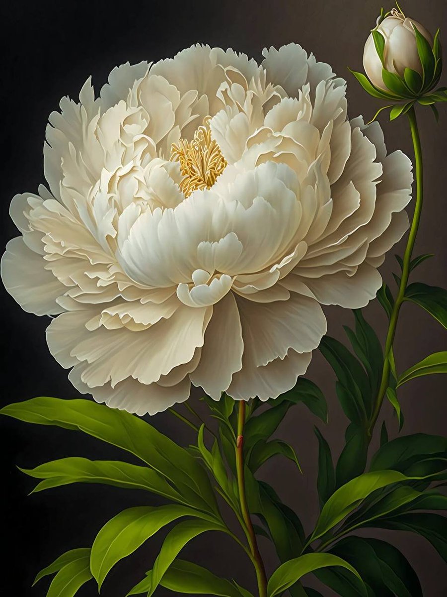 今天很早就醒了，看到旁边盛开的牡丹花，就突然激起想画画的冲动，加上昨天的母亲节