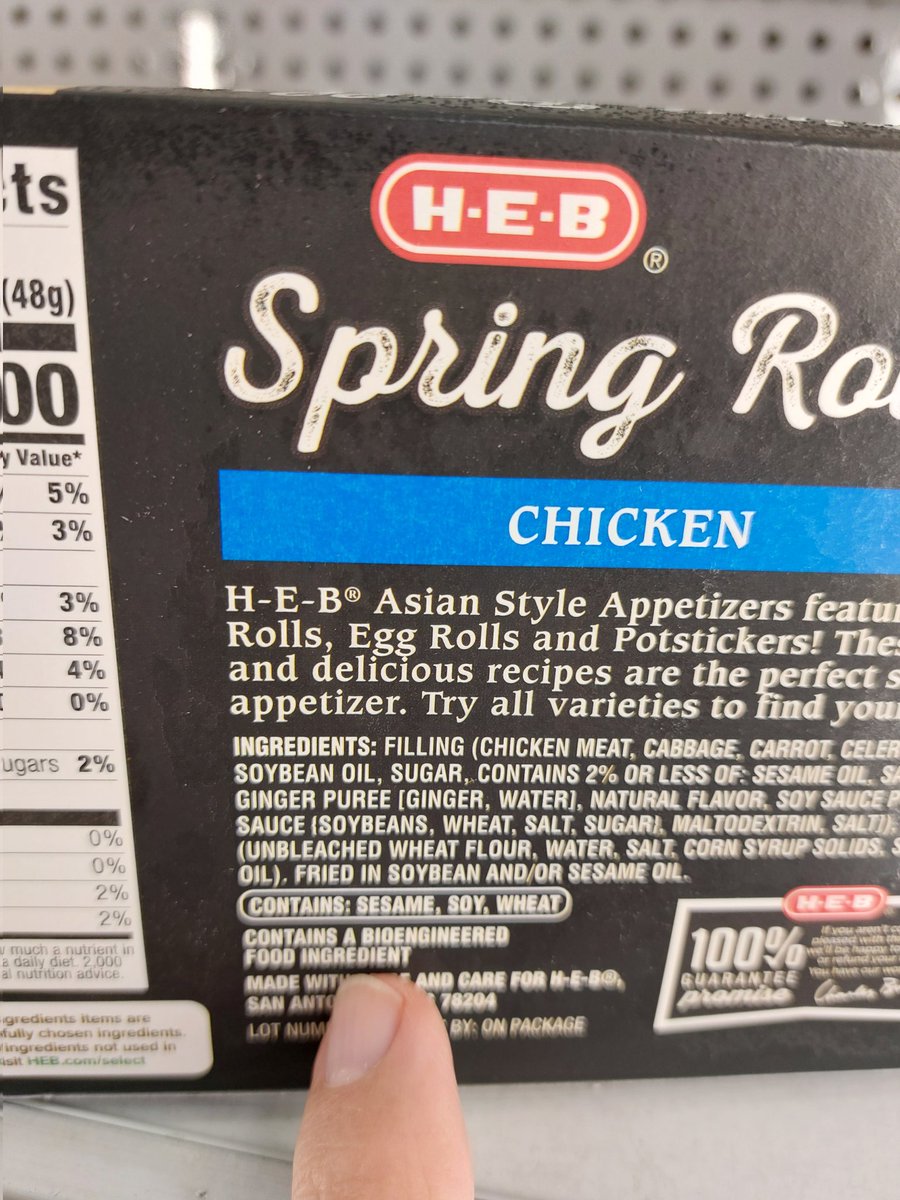 johnlittle38's tweet photo. Hey @HEB
What exactly is this "bioengineered food ingredient?"
Per the USDA's definition, "bioengineered foods must contain modified genetic material, which leaves out many products made with GMOs."
WTF are we eating?
#Biofood #bioengineered #mRNA #heb #CloneWars #LabRolls https://t.co/ANmT84bog2
