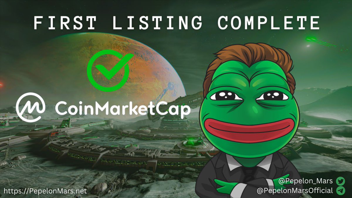 Pepelon_Mars's tweet photo. We are officially listed on CoinMarketCap!
https://t.co/zuDK1pbW9Q

Head down to the page and click on the ⭐️ to add PEPELON to your watchlist.

Make sure to leave a thumbs up 👍🏻 too!

#PEPELON making moves 🐸 https://t.co/ZFlvn4CODu