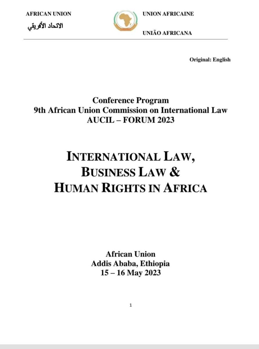 Nigeria_ILA's tweet photo. Today at the 9th Forum of AUCIL, @dsolawuyi of @Nigeria_ILA will give the keynote opening address while Dr @AbeOyeniyi , Chair on Biz &amp; Human @Nigeria_ILA will speak to the topic ; "Business, Human Rights &amp; the UN Guiding Principles: The search for Good fit Approach in Africa". https://t.co/krJrZ6ZFF7