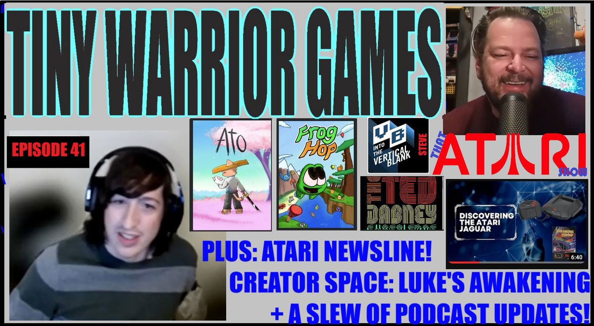 ballistikcoffee's tweet photo. ๐Monday on #ThatAtariShow, #TinyWarriorGames (@TinyWarriorDev) stops by to discuss #Ato, #FrogHop, childhood #gaming memories w/ #Sega & #Nintendo & more!๐น๏ธAlso: Tons of #Podcasts, #Atari News & Creator Space w/ my bud @LukesAwakening! 9a PST! Click: https://t.co/mAokyyswpp๐พ https://t.co/vwV8EnpUED