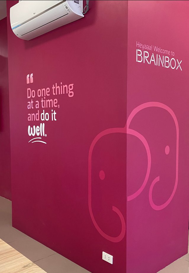 hello_brainbox's tweet photo. We're thrilled to unveil our brand-new office wall sticker designs! 
Unveiling our new office wall sticker designs that embrace our core value: 'Always be Kind'. Join us in making a positive impact and being the home of the gentle giants. #WorkplaceCulture #wearebrainbox https://t.co/oRKvr1qmw9