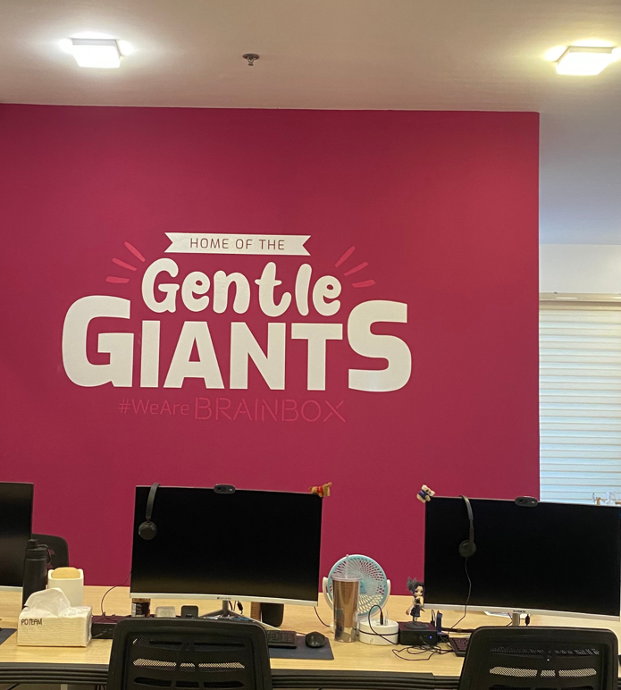 hello_brainbox's tweet photo. We're thrilled to unveil our brand-new office wall sticker designs! 
Unveiling our new office wall sticker designs that embrace our core value: 'Always be Kind'. Join us in making a positive impact and being the home of the gentle giants. #WorkplaceCulture #wearebrainbox https://t.co/oRKvr1qmw9