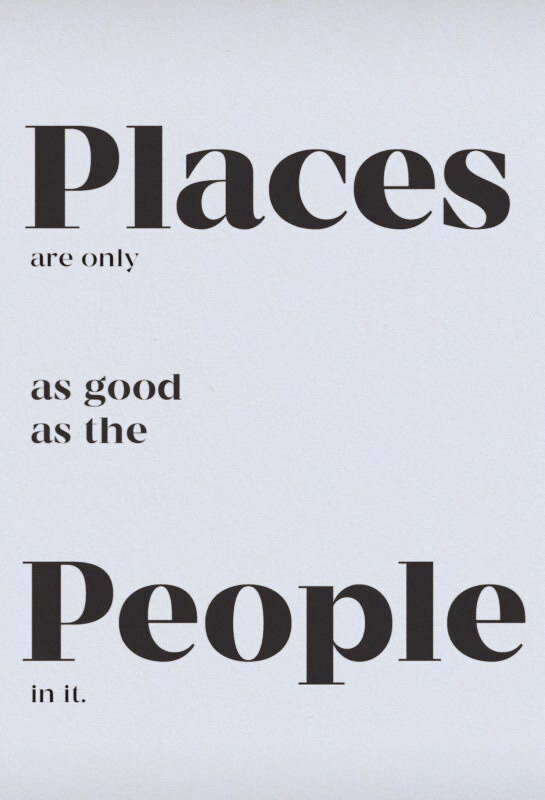'Places are only as good as the people in it." It's the connections we form and the moments we share with others that bring life and meaning to any location. 🌍❤️👫 
 #PeopleMakePlaces #CherishConnections #MeaningfulMoments #Gratitude