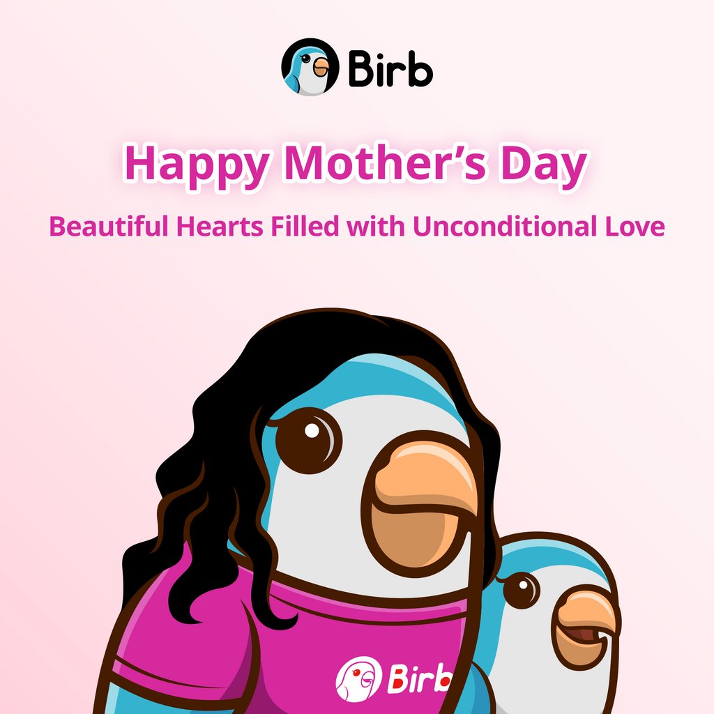 🌸🐦 Happy Mother's Day from The Birb Project! 🐦🌸 To all the amazing moms out there, we're sending you lots of love and heartfelt gratitude for your endless care and love. Sending lots of love and gratitude your way today. 💖🐣✨ #MothersDay #Birb #ThankYouMom $BIRB