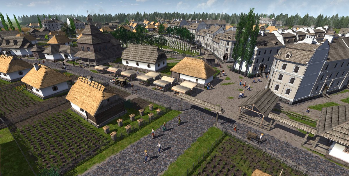 Hey_Alexia's tweet photo. @BoldlyBuilding2 I saw your big town and i was inspired to make my own! @OstrivGame 
definitely the biggest and oldest one I've made yet 
3031 Pop 90 year settlement https://t.co/pnw6WX0mJS
