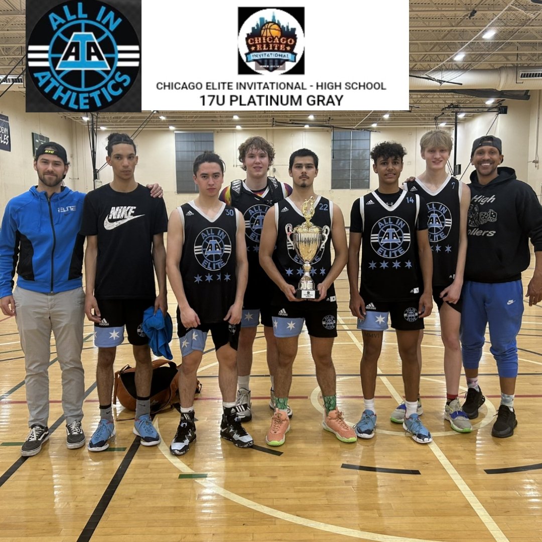 Congratulations to <a href="/AllInKvamme/">All In-Kvamme</a> on winning the 17U Platinum Gray championship at this year's Chicago Elite Invitational. <a href="/AIA_BILLY/">Billy Welcome</a> <a href="/ChicagoDemons/">Chicago Demons</a> <a href="/aiathletics/">ALL IN Athletics</a> <a href="/AIAeliteboys/">ALL IN Elite Boys</a> <a href="/BallBoysChi/">Ball Boys Chi</a> <a href="/hooptilithurts1/">Hoop 'Til It Hurts!</a> <a href="/ILHoopProspects/">Illinois Hoop Prospects</a> <a href="/jakubrudnik/">Jakub Rudnik</a> <a href="/MHS_Boys_/">Midwest Hoops Spotlight</a> <a href="/arogersgball/">Andre Rogers</a>