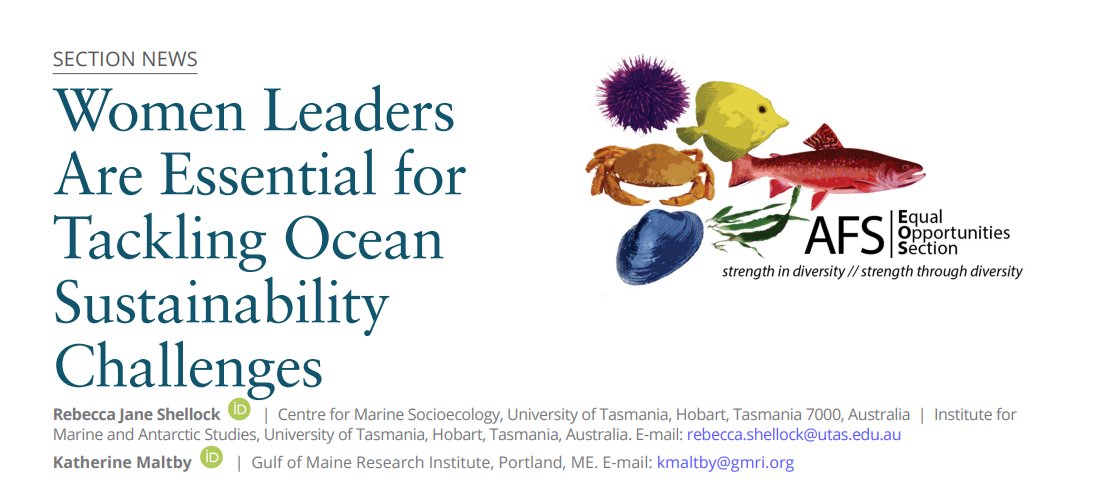 🚨NEW🚨
🌊@AmFisheriesSoc magazine
🌊@k_maltby and I discuss how gender diversity benefits science
🌊 & we synthesise findings from our work on barriers & enablers to women in marine science.
📜Access here: bit.ly/3O9Oced
🔗bit.ly/3I8MAO9
#marsocsci #consocsci