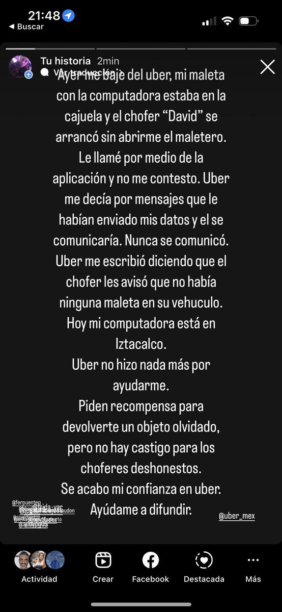#uberdriver #uber #ubermexico 
Antes tomabas un uber y sentías confianza. Hoy no te dan buen servicio, no te abren el maletero, se van con tus cosas y después lo niegan. Uber limita las llamadas que le puedes hacer al chofer. El chofer miente uber le cree. Asunto cerrado.
