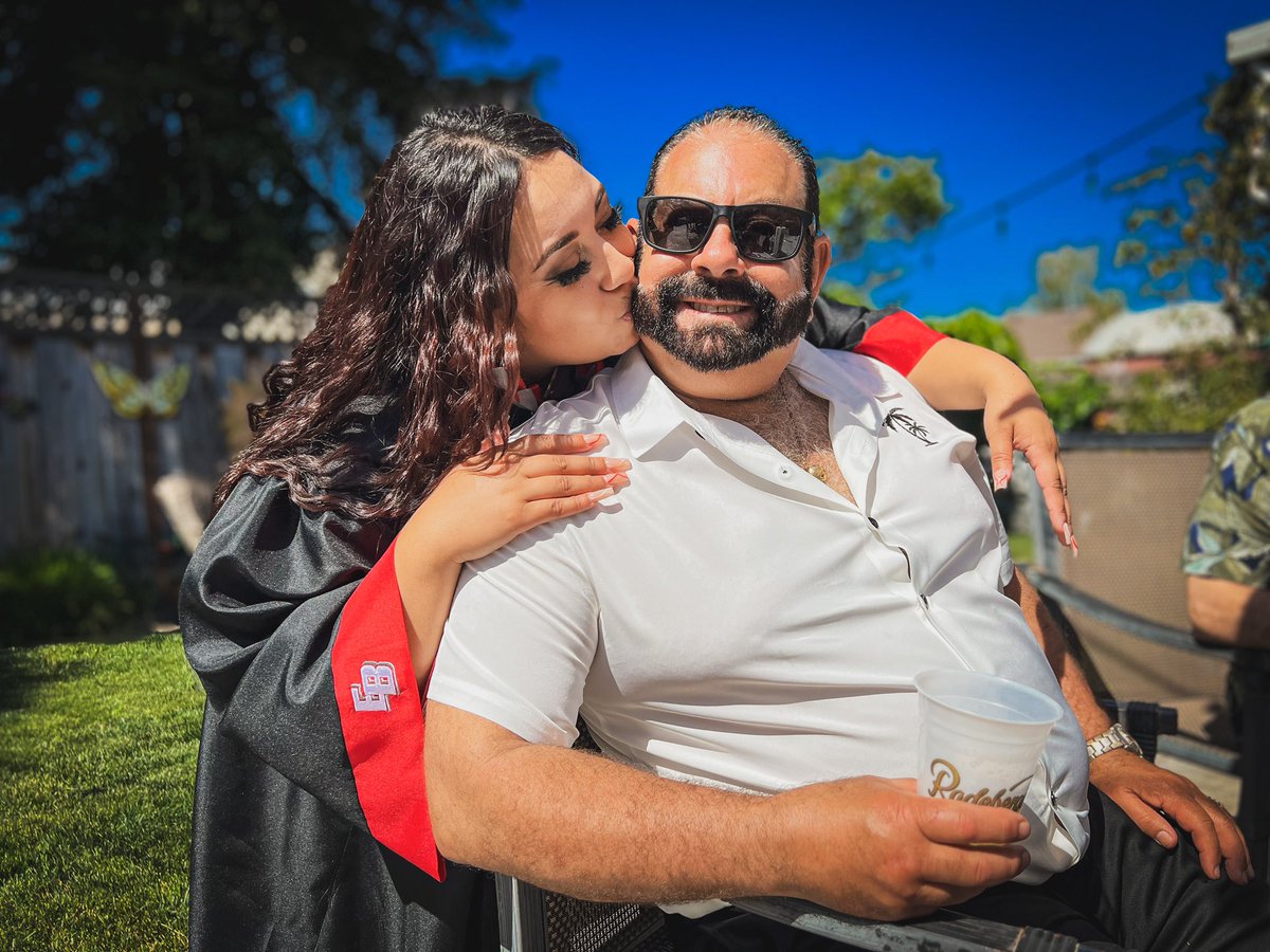 Told you I would handle business. First gen college graduation. I love you dad. 🤍✨🍾 #collegegrad #CSUEB #class2023