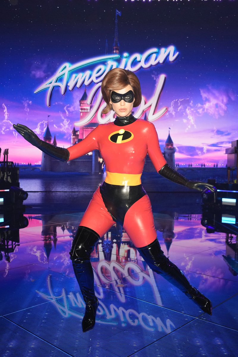 my secret identity is…. 
Mom ♥️
Katy Perry 🎤
Popstar ⭐️
🇺🇸 #Idol judge 

But tonight I’m ELASTIGIRL🤸🏻‍♀️❗️
#INCREDIBLES