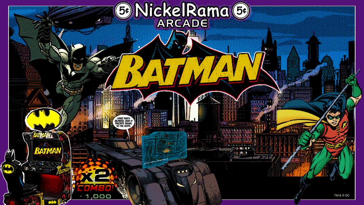 💐Happy Mother's Day! While you're at Nickelrama (or are planning to go soon), have you looked into playing BATMAN ARCADE (at Beltline)?

#SundayShowcase 

🚨Players play Batman as he  works to save Gotham from its villains. 

#Nickelrama #arcadegaming #batmanandrobin #batmobile