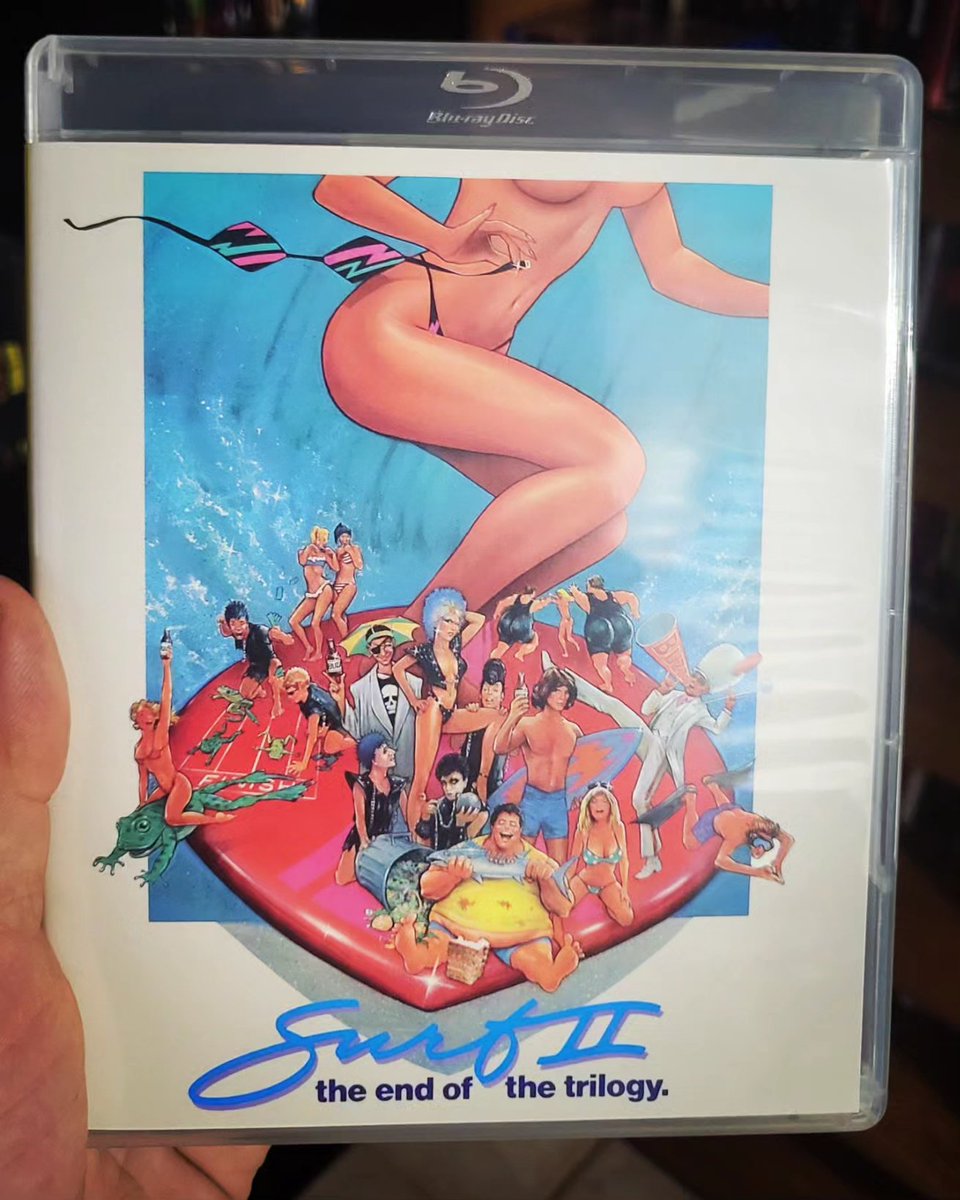 Jtmck284's tweet photo. Now Watching, SURF II (1983)
#surf2 @VinegarSyndrome #randallmbadat #eddiedeezen #ericstoltz #lindakerridge #jeffreyrogers #lucindadooling #nowwatching #comedyfilm #comedyfan #bluraycomedy #blurayfan #80scomedy #80sfilm #firsttimewatch https://t.co/9lyTihCKwh