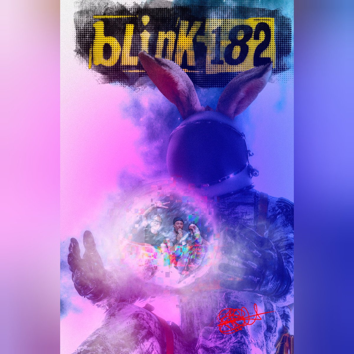 PugnoDeborah's tweet photo. Blink 182 ❤️‍🔥 @tomdelonge @markhoppus @travisbarker @blink182 #art #blink182 #astronaut #creativity #graphic #poster #mycreativity #music #punkrock https://t.co/IUTJ8CxJD3