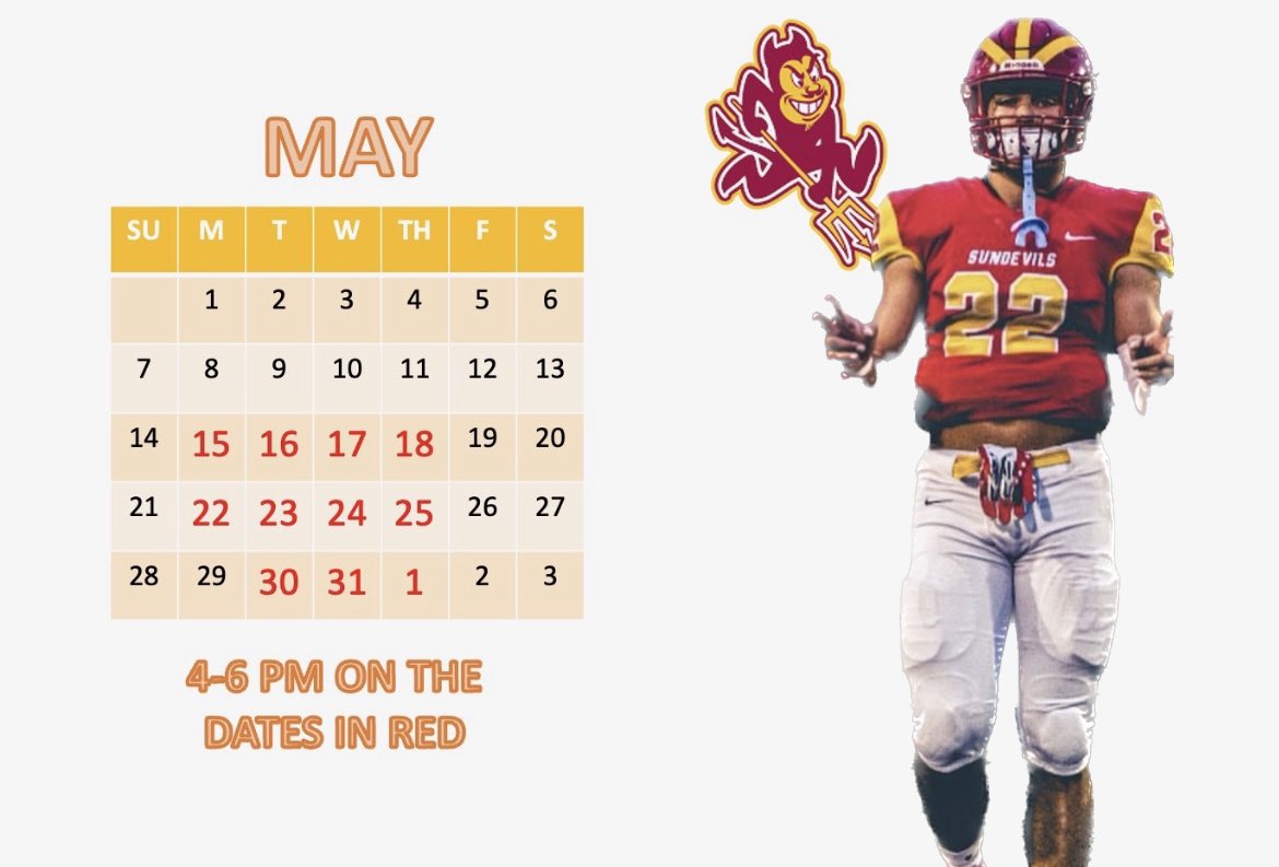 DianteLeeFB's tweet photo. 🚨COLLEGE COACHES🚨

Come by Sun Devil Stadium over the next three weeks and see the next generation of Mt Carmel players. May 15-25, 30, 31, &amp; June 1 from 4-6 PM #11Riders #FTM https://t.co/M7z04xZAxm