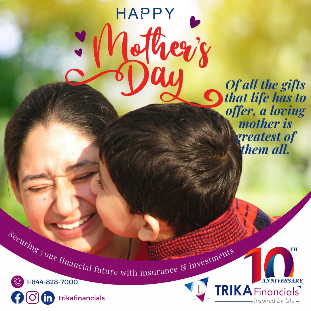 She’s unique, precious and loving like no other. We wish you all, a Happy Mother’s Day. 
#trikafinancials #inspiredbylife #mothersday  #Loveinsurance #RESP #SuperVisaInsurance #LifeInsurance  #VisitorInsurance #TravelInsurance #CriticalIllnessInsurance #DisabilityInsurance  #love
