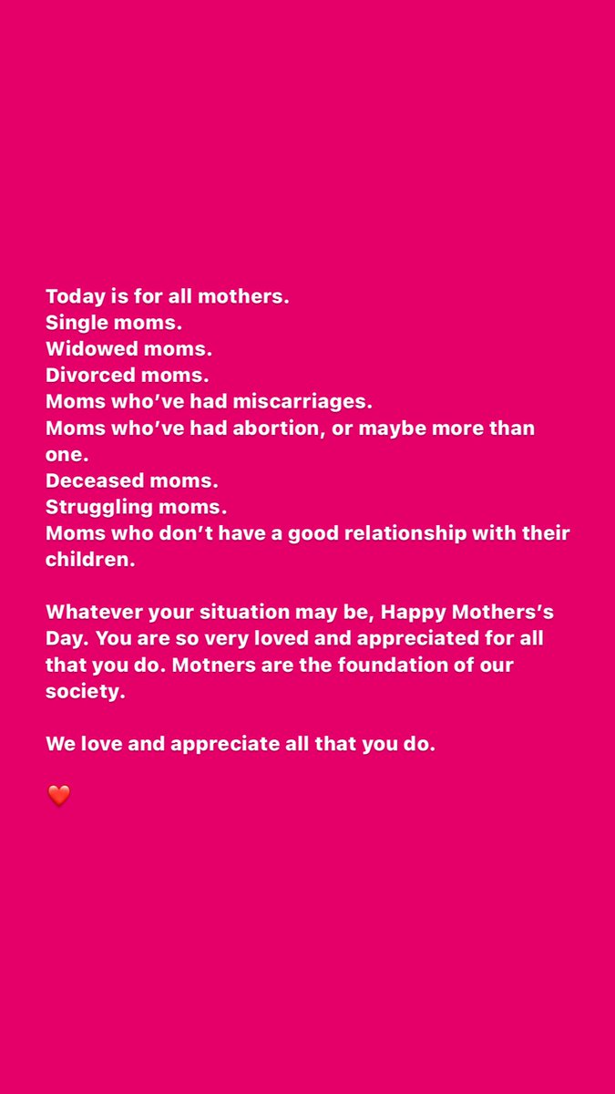 Happy Mother’s Day to every mother out there ❤️ no matter your circumstance, your hard work doesn’t go unnoticed.