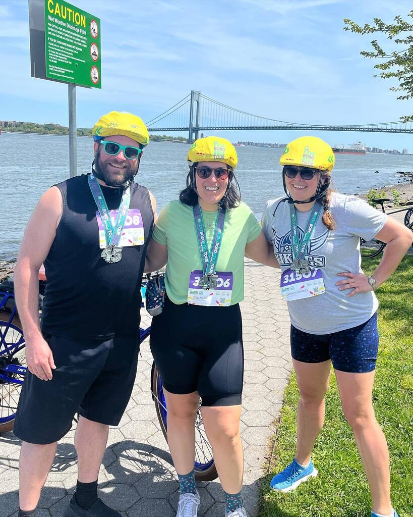 GigiAgius's tweet photo. The annual tradition returns! Les trois amis ride the 5 Boro Bike Tour https://t.co/FYQm5n67Fc https://t.co/kCERUvVuxg