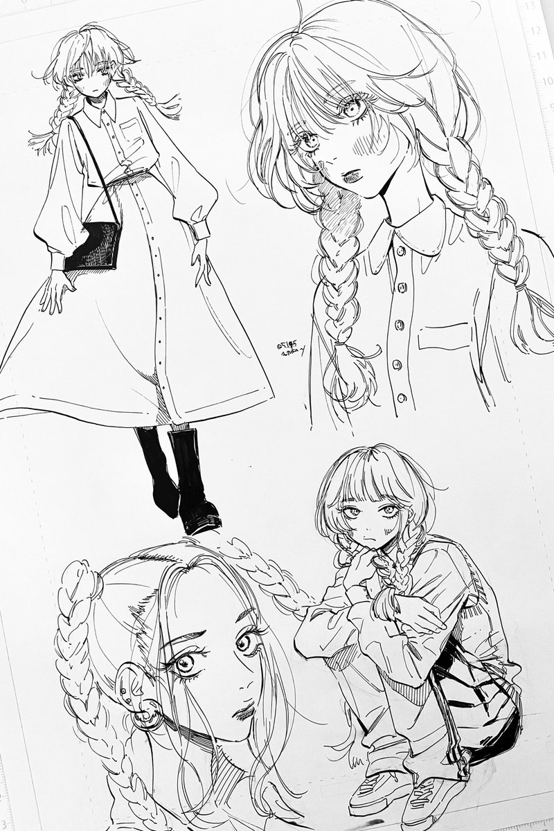 ブロンド三つ編みかわいい