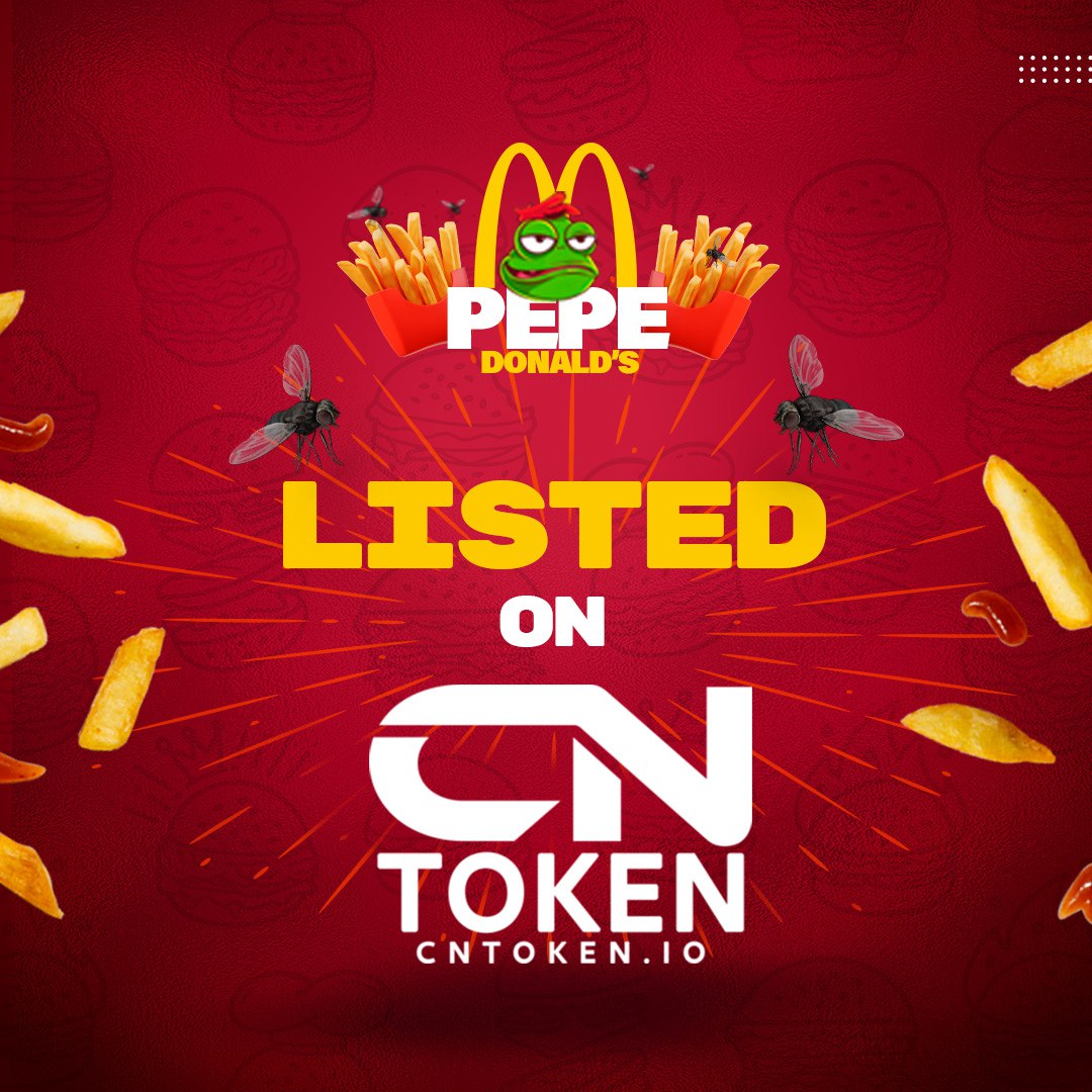 🚨 CNTOKEN LISTING #PEPEDONALD 

🥪LINK - cntoken.io/coin/31773 

#Crypto #cryptocurrency #BNB #BSC