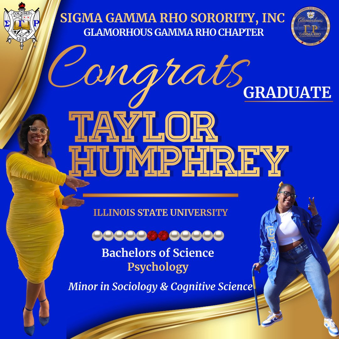Sigma_GammaRho's tweet photo. 🎓POODLES GRADUATE🎓
Congratulations to Soror Taylor Humphrey🥳!
Taylor graduated recently with a Bachelor’s of Science in Psychology, while minoring in Sociology and Cognitive Science with a Philosophy focus💭.
#PoodlesGraduate #GlamorousGammaRho #SGRHO #SigmaGammaRho https://t.co/x9teowQYFF