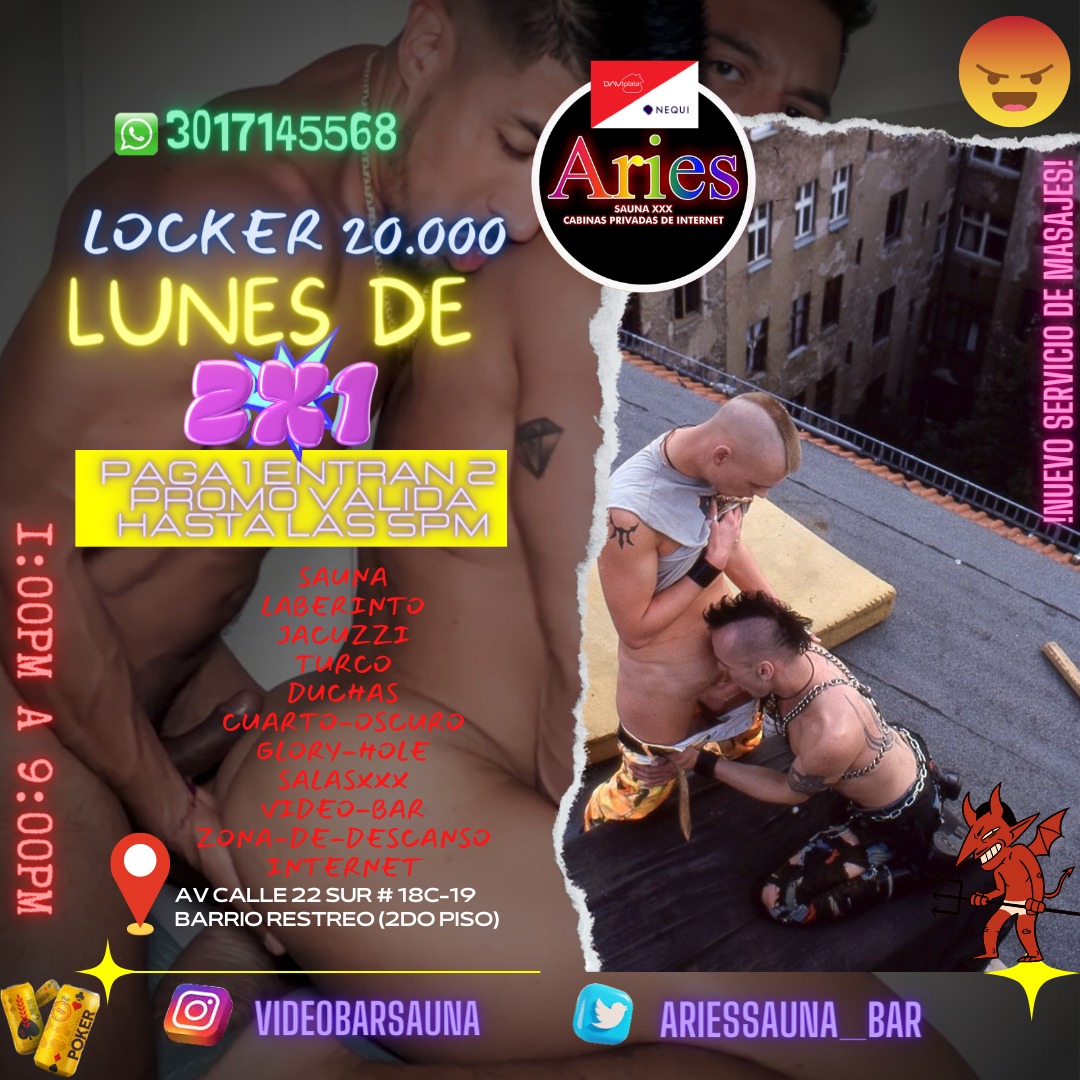 AriesSauna_bar's tweet photo. ¡Dale un toque de energía a tu LUNES
 ¿Ya probaste nuestro SAUNA? 
𝗣𝗿𝗼𝗺𝗼 𝗱𝗲𝗹 𝗱í𝗮💥🔥😈PAGAN 1 ENTRAN 2 @ariesvideobar1 ⁣¿Pases de cortesías? @saunaaries ⁣✅DEBES SEGUIRNOS  y dar 💙+ 🔁 (retweet) a este tweet y TODOS nuestros posts.😈LOCKER 20.000 https://t.co/Snok1ke3Tc