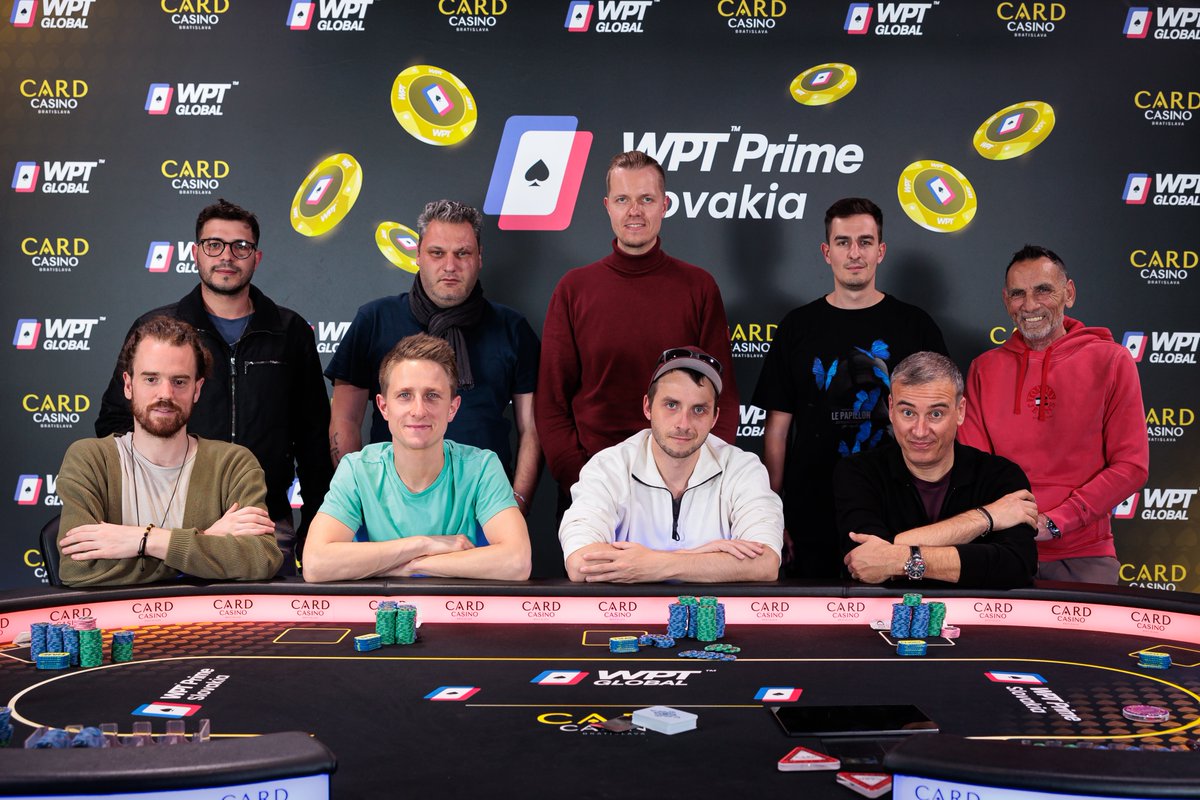 WPT's tweet photo. Our #WPTPrimeSlovakia Final Table is set @cardcasino_svk! 🇸🇰🏆

Szymon Bijou leads the remaining 9 players to tomorrow, where we'll see who earns the title and $118,964 for 1st place!💰

Final Table action kicks off tomorrow at 2pm local time and will be livestreamed with a half-hour delay on @WPT Youtube & Twitch channels!

End of Day 2: https://t.co/vupV7XbT5E