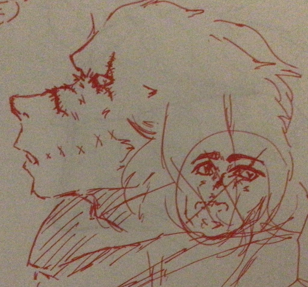 DeadxNoMre's tweet photo. Quick Pen Sketches of #ForgoneLands character Drauker doing what he does best 👁️👁️. Can’t get enough of this “Bleppster” #ForgoneLandsOc #penart #traditionalart #art #storyoc #Mutant #experiment #Wattpad #writer https://t.co/GpFbRrh3p1