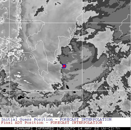MizzimaNews's tweet image. ဆိုင်ကလုန်းမိုခါ မြန်မာစံတော်ချိန် မေ ၁၅ ရက် သန်းခေါင်ယံ (12:00 am) အချိန် နောက်ဆုံးရအခြေအနေ 

#Mizzima #CycloneMochaUpdate