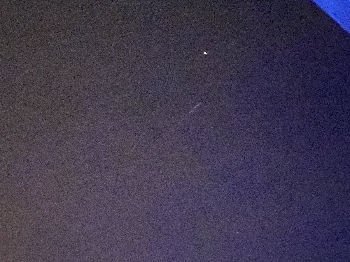 Anyone else see a crazy light beam traveling East just now?