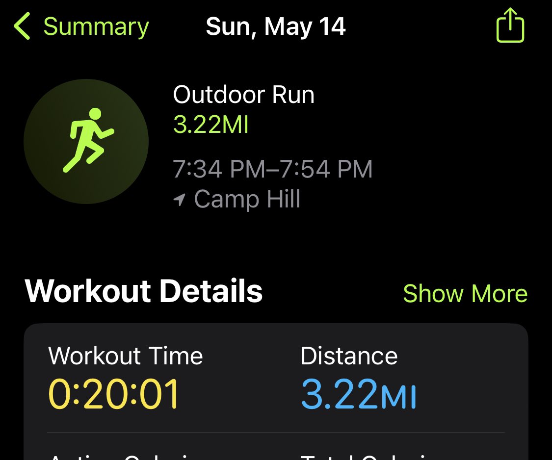 Phillies got win number 20 last night and got in 20 minutes and my first #5krun for the Phillies. Boys were hitting at the ball field and we stopped for take out dinner at the pizza shop afterward. I ran home from there to make sure I got my run in. #RunTheWins