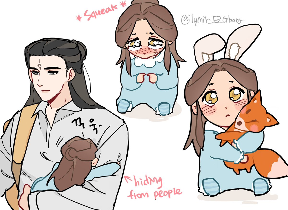 BABY XIELIAN (and junwu dad) gotta squish that baby #tgcf #xielian #junwu