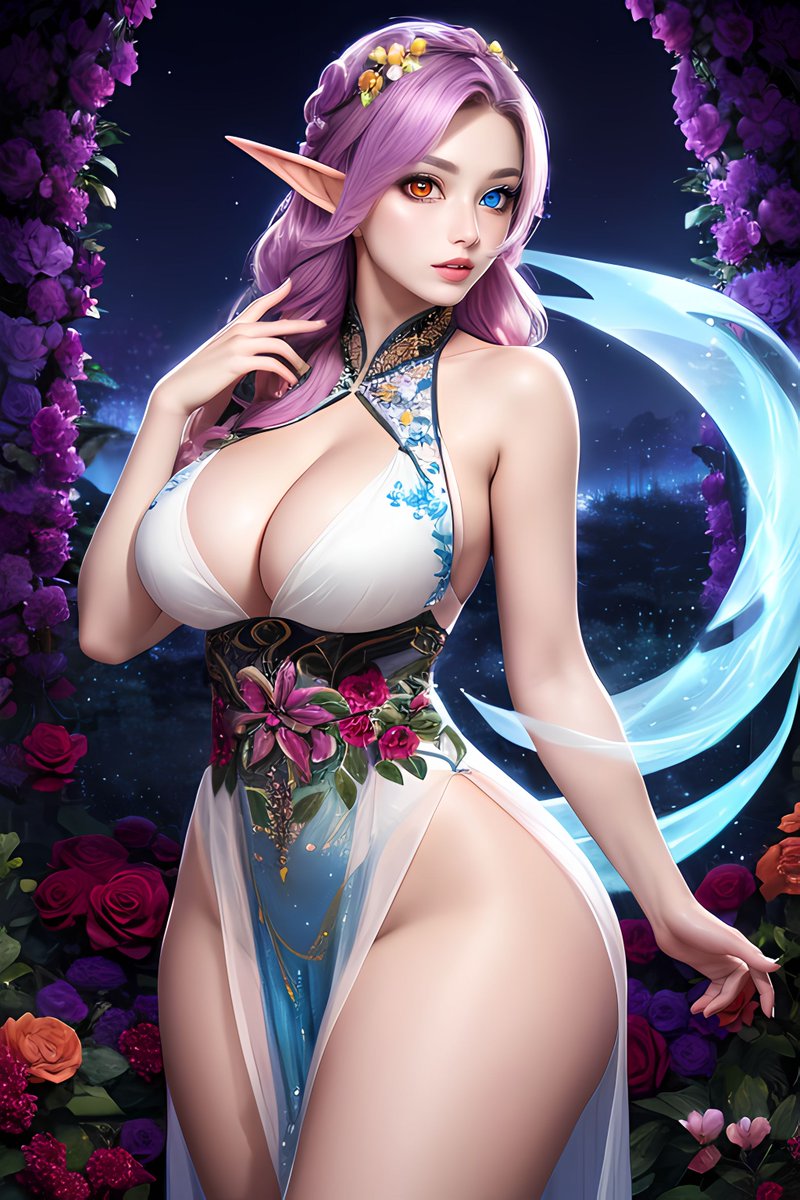dankmasterai's tweet photo. Elves have quite the affinity for nature and flowers, 

I probably could've made 547956 more of these but this was all I felt like inpainting and upscaling. Thanks again for this fun challenge!

#FlowerDressWeekend x @pdouglasr https://t.co/uH9P3YVvnH