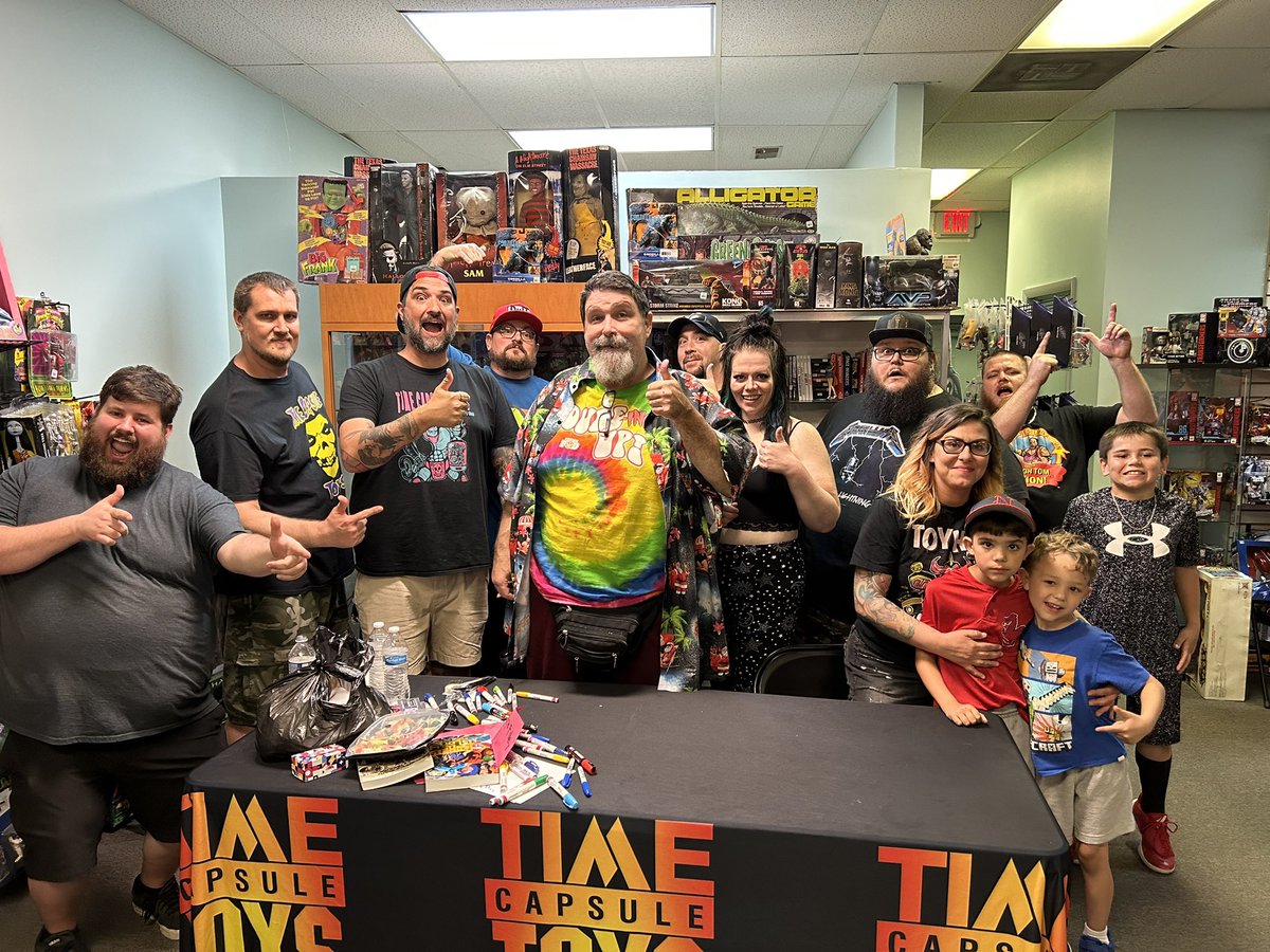 We had @foleyispod at our shop Friday for a signing. Huge success! Who else would you like to see sign at <a href="/TCToysOhio/">Time Capsule Toys</a>?