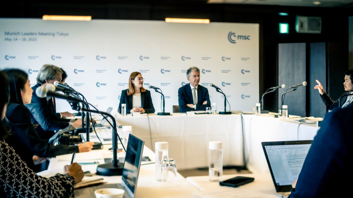 MunSecConf's tweet photo. #MLMTokyo has kicked off!

After @MSCheusgen gave a press briefing and we had a warm welcome at @GermanyinJapan, we are looking forward to today's discussions on nuclear security, technological competition, revisionist challenges, and more. https://t.co/RTbIGRiU79