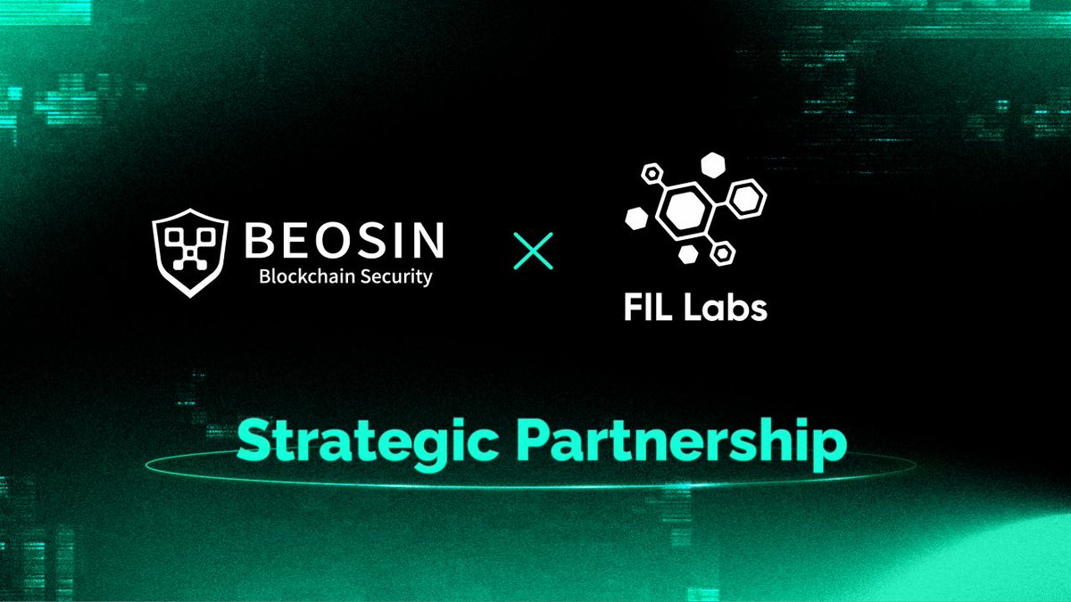 Beosin_com's tweet photo. 🎉🎉We are thrilled to announce that @Beosin_com has entered into a strategic partnership with @Fil_Labs 

🤝With this new partnership, both parties will work closely together to strengthen the security of the entire  #blockchain ecosystem. https://t.co/dqQgmPF3sE