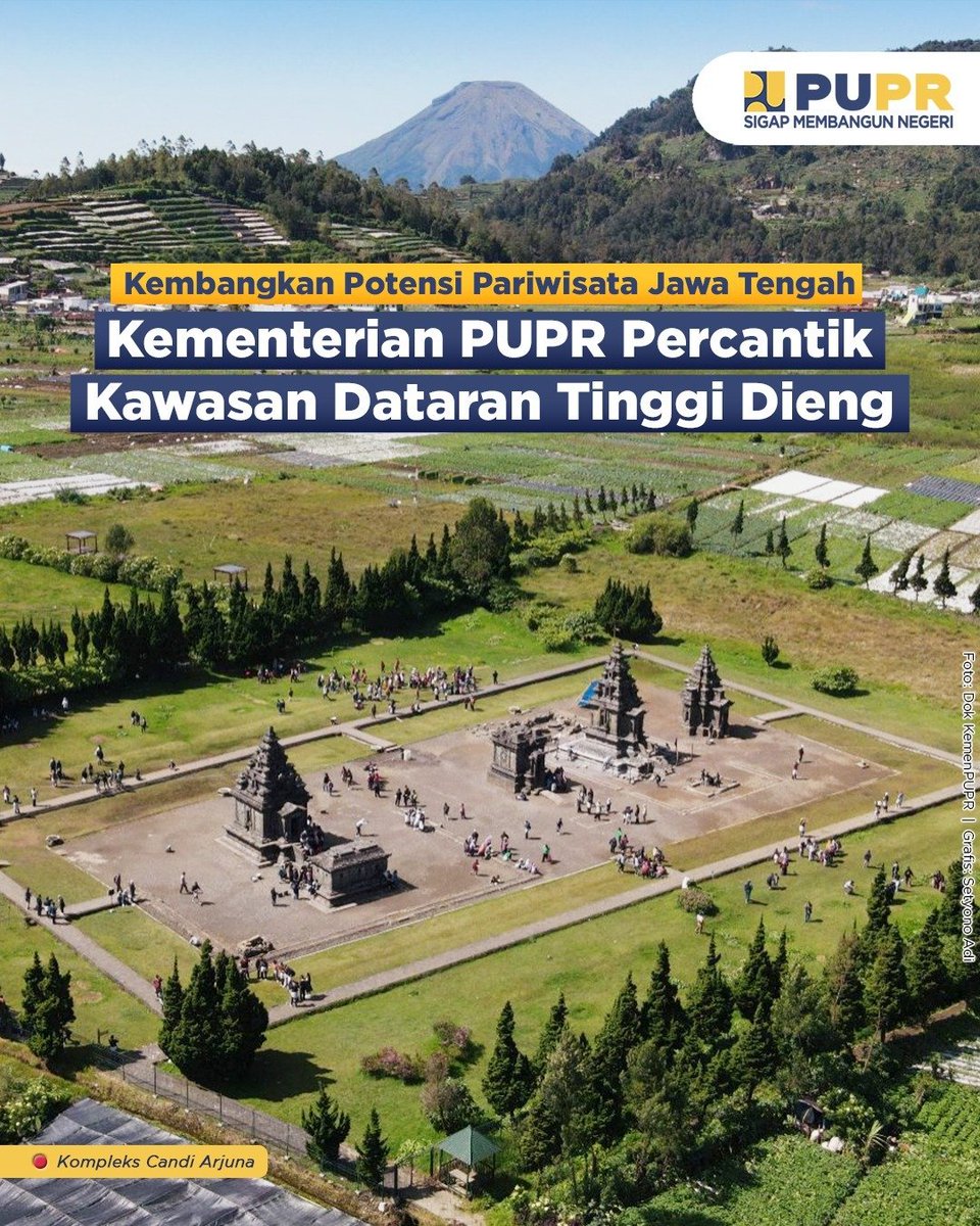 Untuk mendukung pengembangan pariwisata di Jawa Tengah, Kementerian PUPR akan menata kawasan wisata Dataran Tinggi Dieng di Kab. Wonosobo dan Banjarnegara.

#SigapMembangunNegeri
