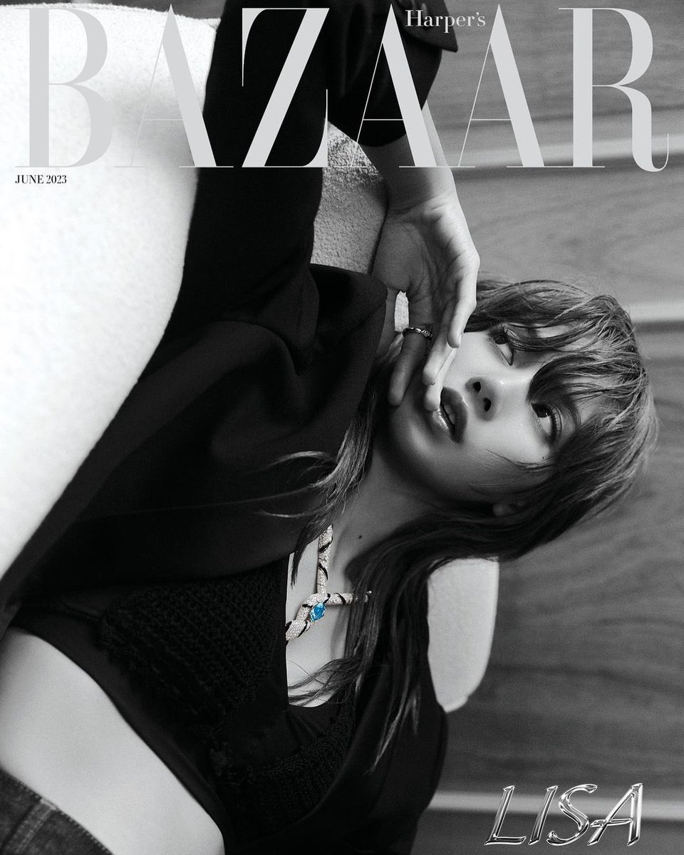 popcultureshub's tweet photo. Lisa for Harper’s Bazaar, June 2023. https://t.co/XjRRW01IYw