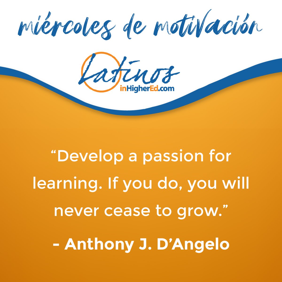 LatinosHigherEd's tweet photo. Never stop learning and you’ll never stop growing.

#highereducation #jobs #latinojobs #hirelatinos #nowhiring #werehiring #lookingforjobs #hirediverse #diversejobs #hirebillingual #highered #latinosinhighered #latinosineducation #LIHE #education #staffing #universityjobs https://t.co/l5hf7mumSY