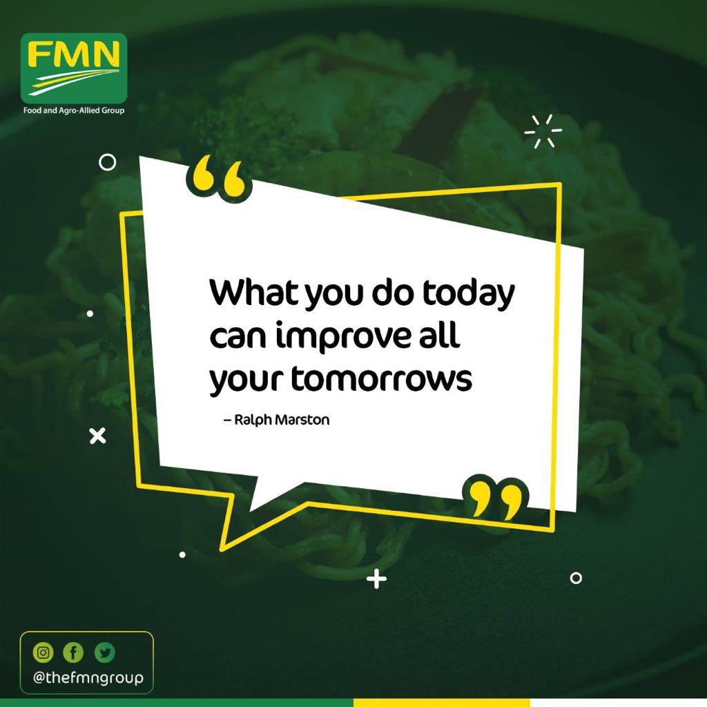 theFMNGroup's tweet photo. Make today intentional for a brighter tomorrow.Plant the seeds of today's actions to nurture a brighter tomorrow.
#mondaymotivation #fmn #localcontents #feedingthenationeveryday https://t.co/C4KePDQ81d