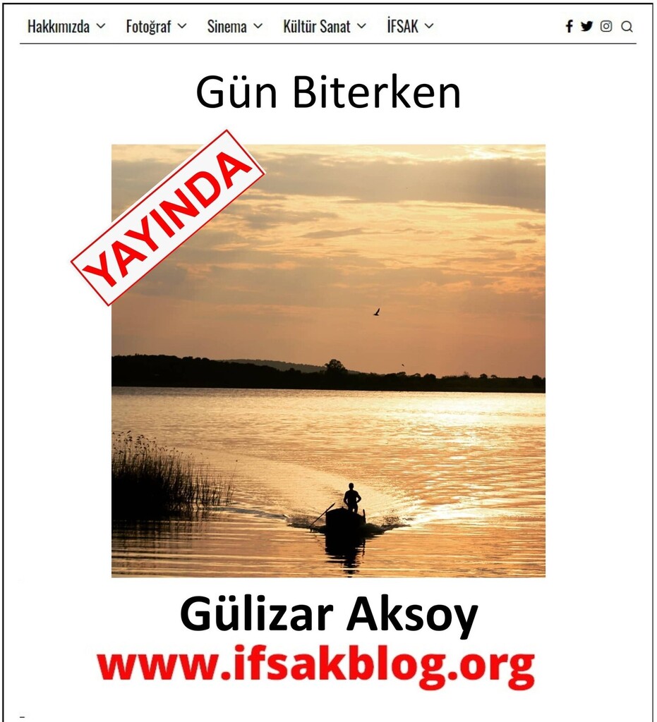 Yeni yazı yayımlandı.

Gülizar Aksoy "Gün Biterken" yazısıyla İFSAK Blog’da. Yazıyı okumak için: bit.ly/41COHAF 

“Denize yakın bir yerde oturdum. Denizi seyretmeye başladım. Biraz gökyüzü, biraz denizle kalmıştım ki birden yanımda leylek belirdi. O kadar insanlara alı…