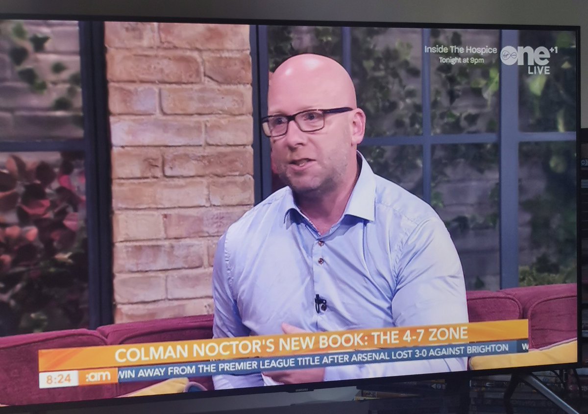 Ah there's @colnoc77 on the telly, talking about his new book. #4to7zone