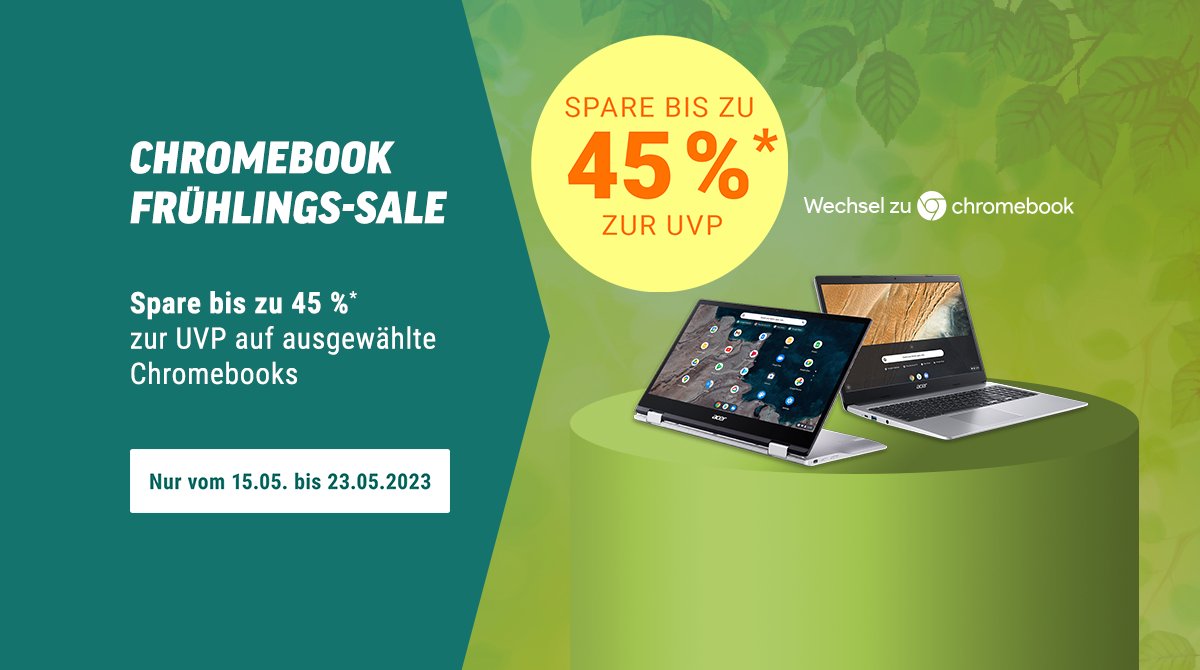 Spare bis zu 45% zur UVP beim Chromebook Frühlings-Sale blog.notebooksbilliger.de/spare-bis-zu-4…