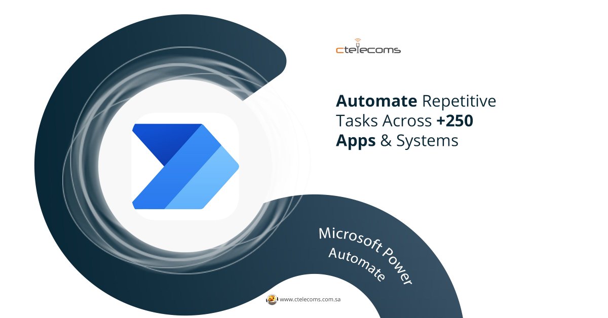 Ctelecoms_sa's tweet image. 🔵 Power Automate integrates seamlessly with +400 platforms, such as social media, email, and the datasets of powerful business solutions like Dynamics 365, Microsoft 365, SharePoint, Teams and more.
ctelecoms.com.sa/en/Solution18/…

#MicrosoftPowerAutomate #PowerPlatform #Ctelecoms