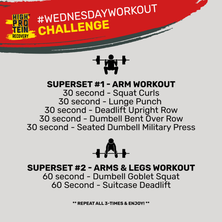 #WednesdayWorkout! Grab your #HPR, dumbbells, and fitness mat! Chat with us, tell us how it went... 💪🏽 #RecoveryMilk #PushPastPossible

Shop here: shopfirstchoice.co.za/collections/re….