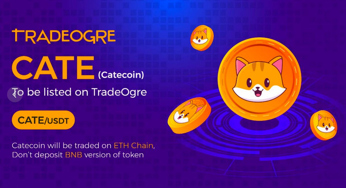 CateCoin (@catecoin) on Twitter photo 2023-05-15 07:47:48 We are now officially live on the ETH Network! Next step is #TradeOgre Listing #cate #catecoin #memecoin #cryptocurrencies We are now officially live on the ETH Network! Next step is #TradeOgre Listing #cate #catecoin #memecoin #cryptocurrencies