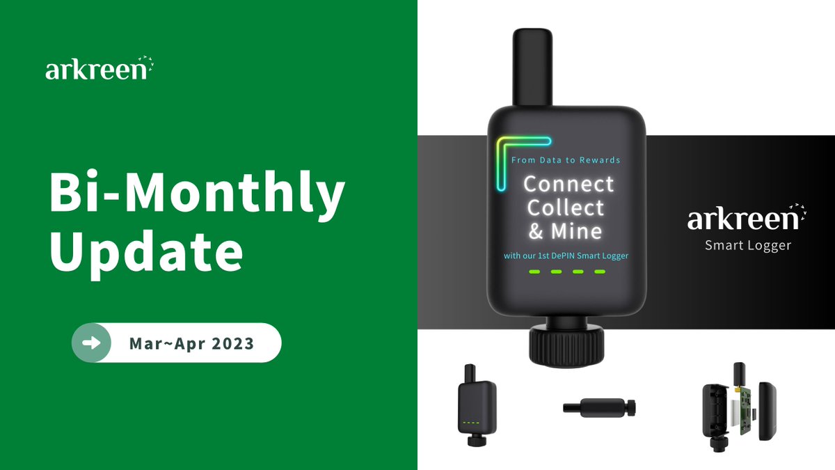 arkreen_network's tweet image. 📣 Calling all #SustainableWeb3 advocates and #DePIN supporters! Our bi-monthly report showcasing our accomplishments from March-April 2023 is now available. Discover how we co-organized HK Web3 Fest, introduced our first standard miner, secured fresh financing, and unveiled the…