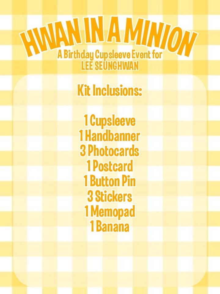 silvershwan's tweet photo. 🍌 HWAN IN A MINION : A Birthday Cupsleeve Event for Lee Seunghwan 🍌

🗓️ May 20, 2023
🕐 1:00pm - 5:00pm
📍 Smile To Go Cafe, P. Noval, Sampaloc, Manila
🎀 Yellow and Blue Attire

Registration Fee : 150 PHP
Registration: May 18, 2023

Open for offline and online attendees! 🤗 https://t.co/Xcm7W1WrKW