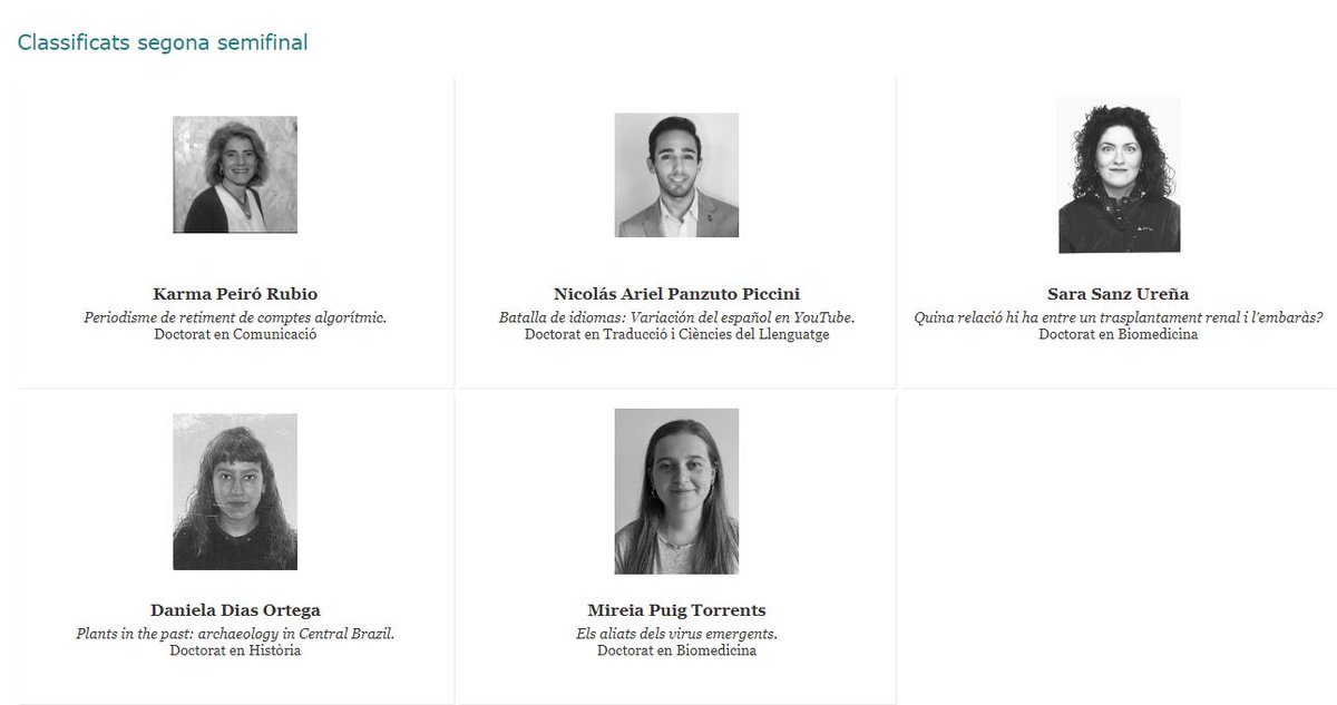 UPFBarcelona's tweet photo. #Rin4UPF

El dijous 18 celebrarem la final del concurs "Research in 4 Minutes" 2023. La final tindrà lloc a la Sala Polivalent del campus de la Ciutadella (16.00 hores)  

En total s'han classificat 10 finalistes. Us desitgem sort i encerts!  

👉 https://t.co/toOHuUuk9i https://t.co/RUzSzai0yf